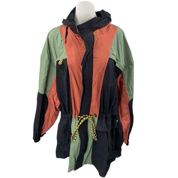 Fabletics The Heights Multicolor Colorblock Hoodie Windbreaker Cargo Jacket XXL - Picture 1 of 5